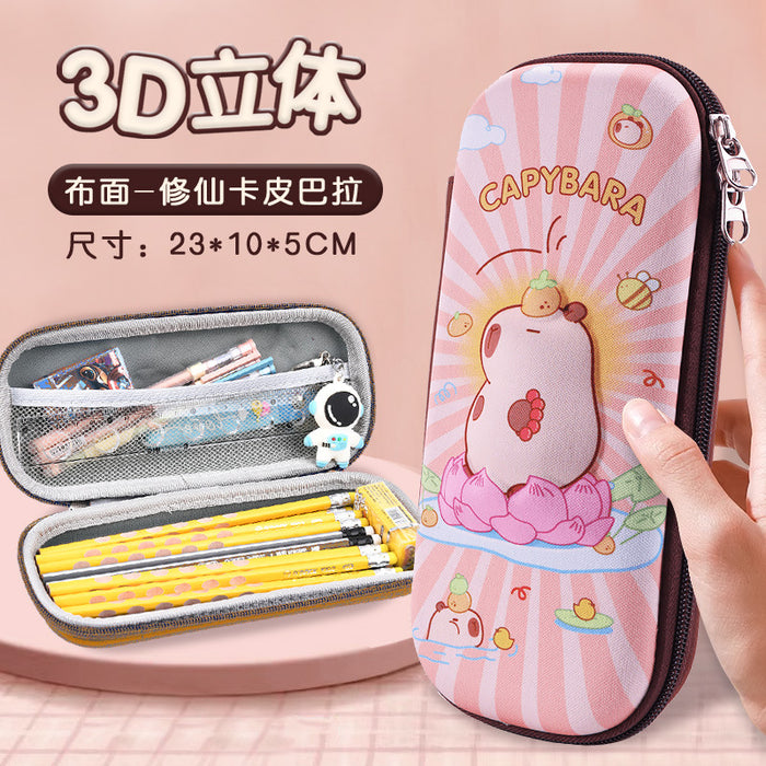 Wholesale New 3D Stereo Stationery Box for Primary School Students Cartoon Eva Pencil Case
