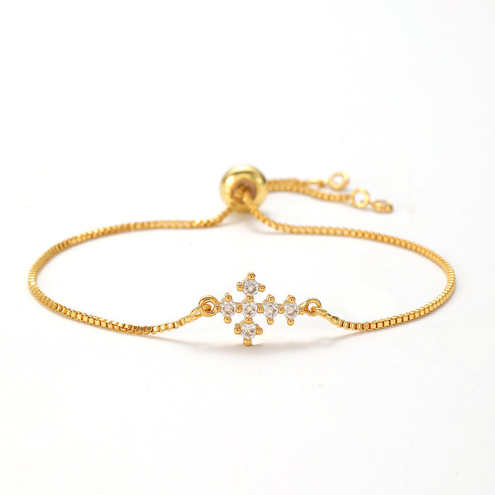 Wholesale Zircon Micro-inlay Hollow Design Bracelet