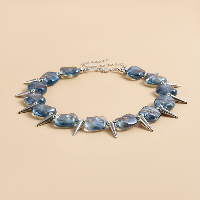 Wholesale alien-shaped rhinestone clavicle chain necklace