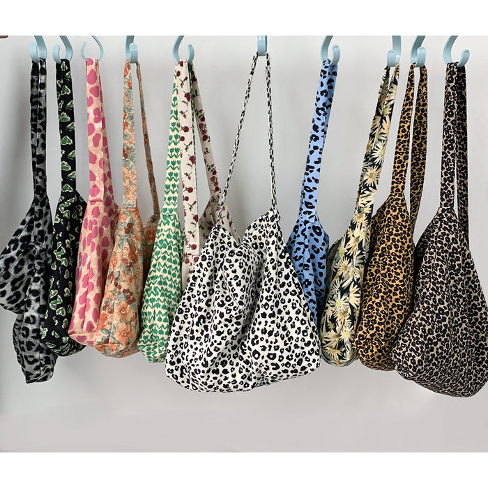Wholesale Diagonal cross bag, large capacity single shoulder shopping bag, fashionable canvas bag
