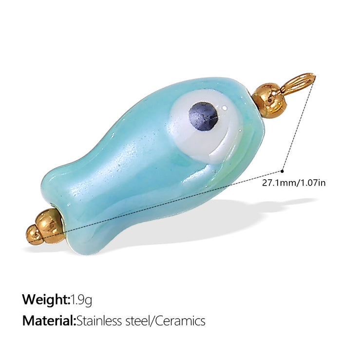 Wholesale Pendant Marine Series Small Fish Starfish Pearl Stainless Steel