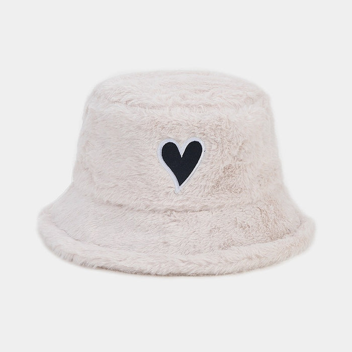 Wholesale Love Patch Plush Bucket Hat JDC-FH-LvY047