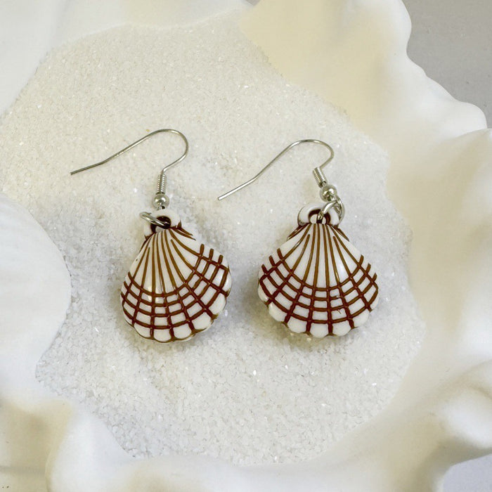 Wholesale Vintage Ocean Shell Acrylic Earrings Boho Style Fashion Accessory for Resale MOQ≥2