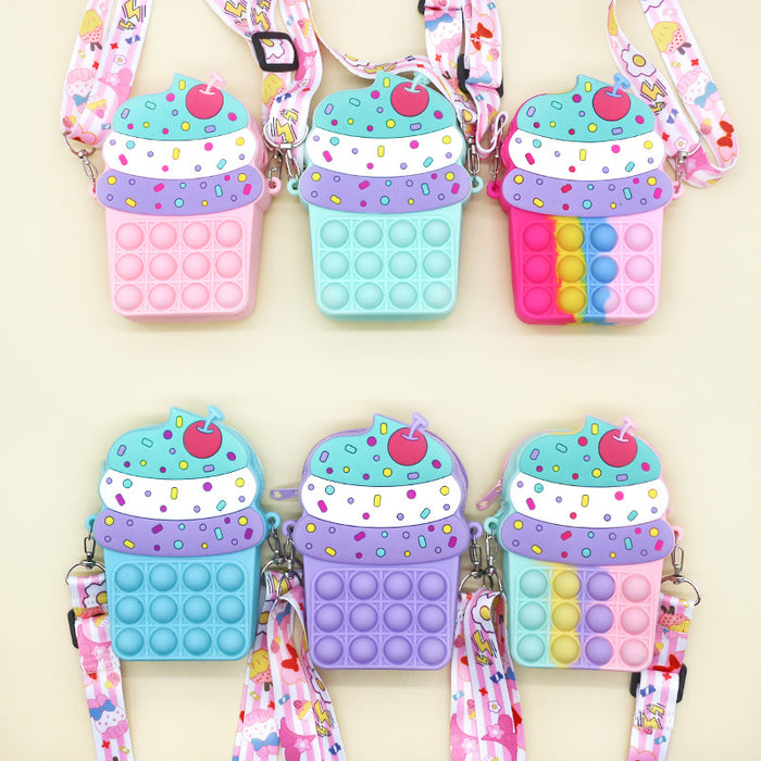 Wholesale Children's Fashion Shoulder Bag Cute Casual Silicone Pressure Relief Bag
