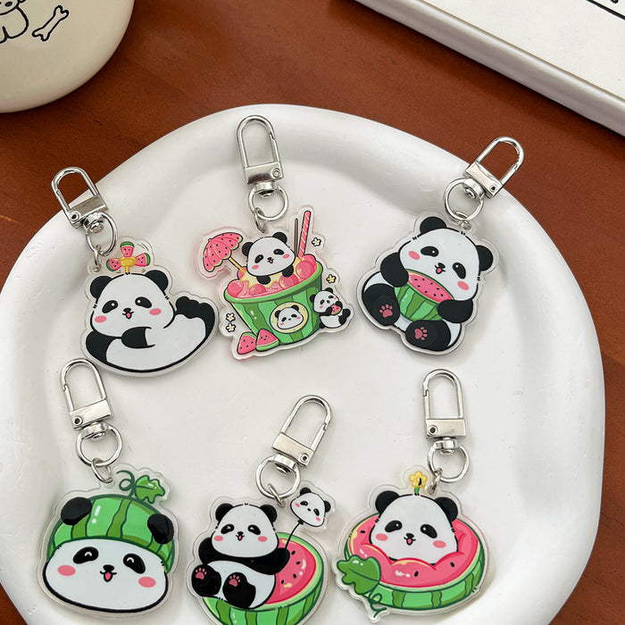 Wholesale  keychain cartoon cute pendant schoolbag bag acrylic pendant