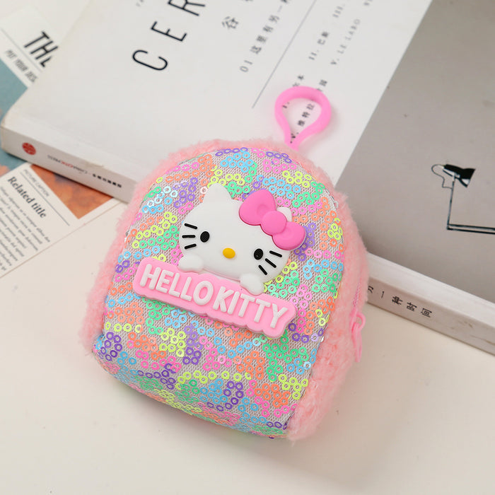 Wholesale Colorful Sequin Coin Purse Plush Keychain JDC-KC-YiK002