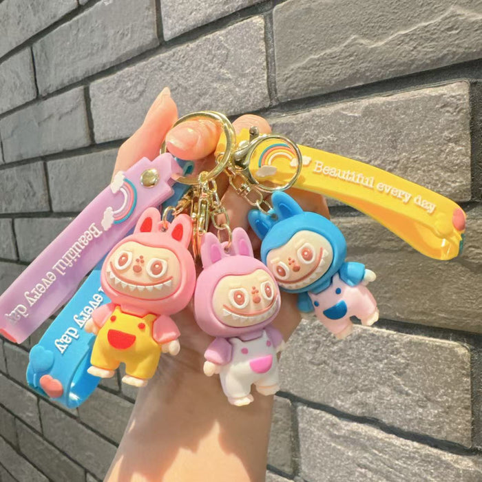 Wholesale  Cute Plush Keychain Three-Dimensional Doll School Bag Pendant Car Key Chain