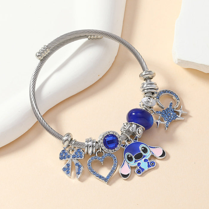 Wholesale Cute Cartoon Bracelet Stainless Steel Adjustable Women' s Fashion Jewelry Accessory for Daily Wear