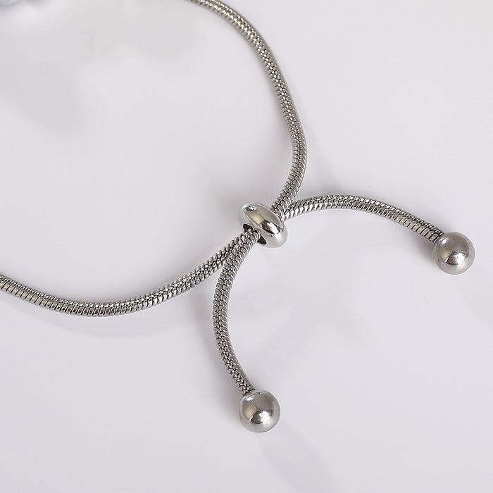 Wholesale Cartoon beaded heart and lucky four-leaf clover adjustable bracelet