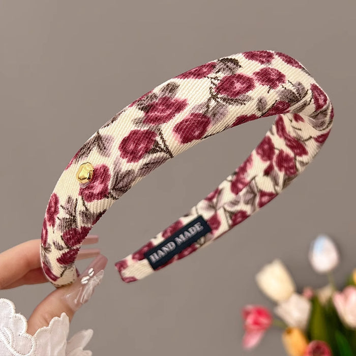 Wholesale Pastoral Style Floral Lace Headband