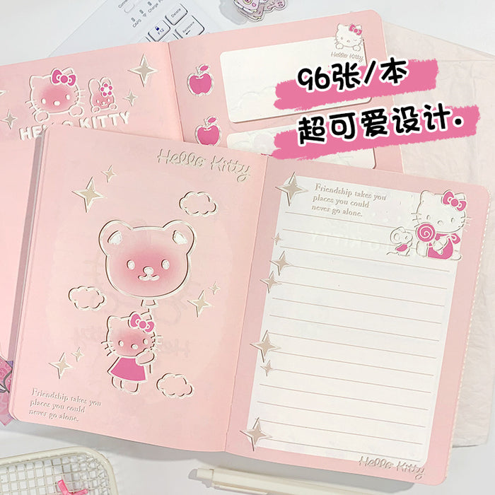 Wholesale 5pcs Cute Cat Coloring Page Notebook Laser Hand Ledger  Leather Notepad