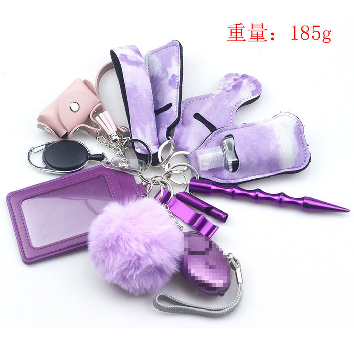 Wholesale Diving Fabric Multifunctional Keychain 14-piece Set JDC-KC-TouMS041