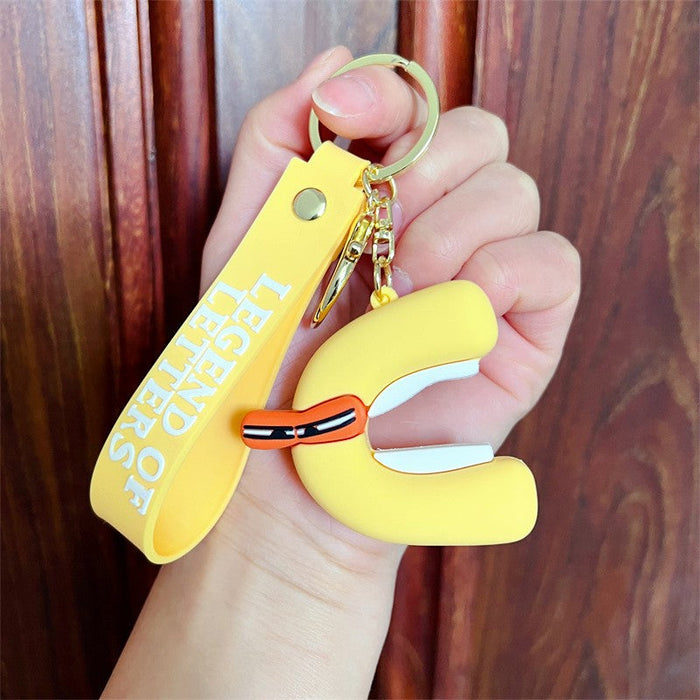 Wholesale PVC Alphabet Keychain JDC-KC-JBao002