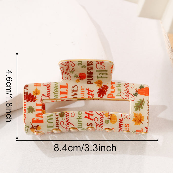 Wholesale Thanksgiving Retro Turkey Claw Hair Clip Cream White PVC Women S Fashion Hair Accessory For Everyday Styling Or Boutique Resale