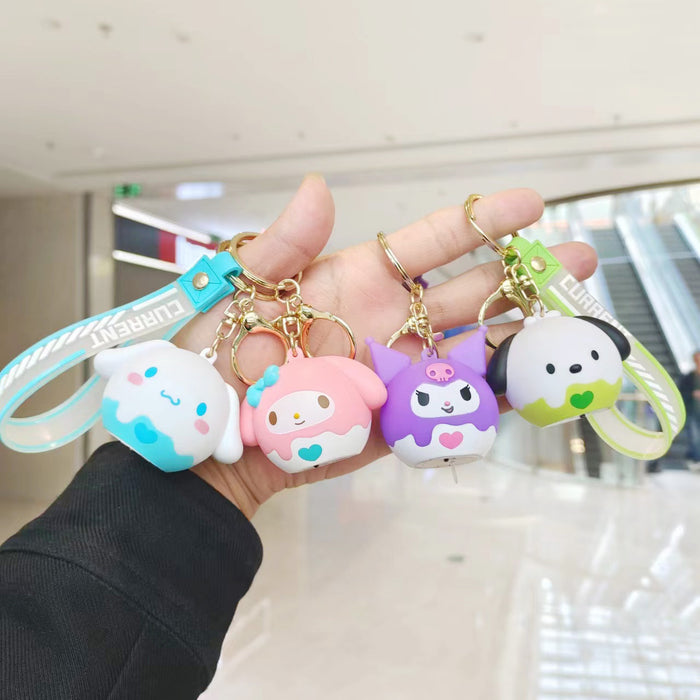 Wholesale Glowing Cute Silicone Pendant Keychain JDC-KC-HuJian005