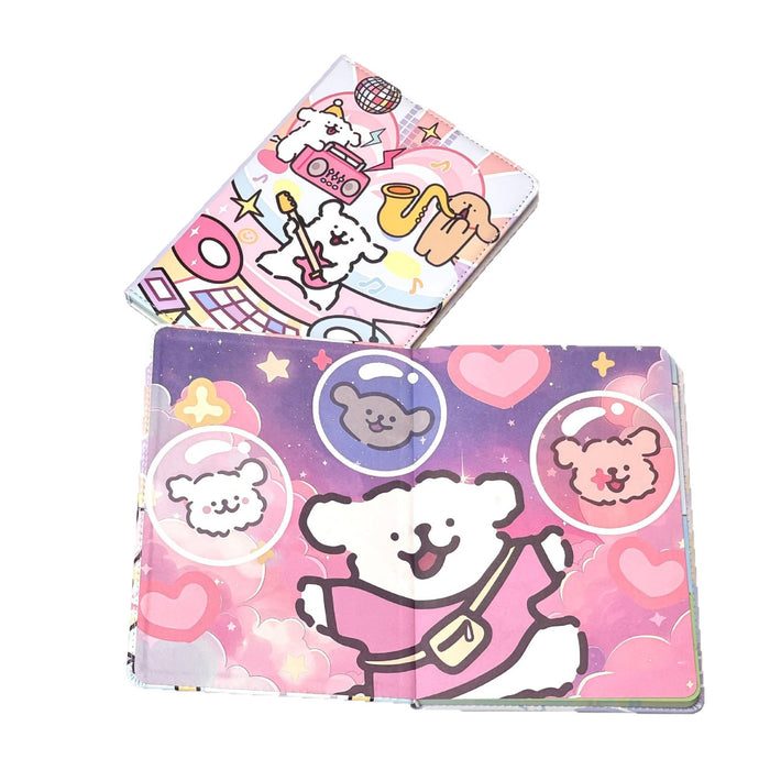 Wholesale Cute Line Puppy A5 Faux Leather Notebook Full Color Pages Journal