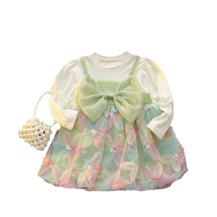 Wholesale Children's Flower Bow Princess Dress JDC-CTS-MianY035