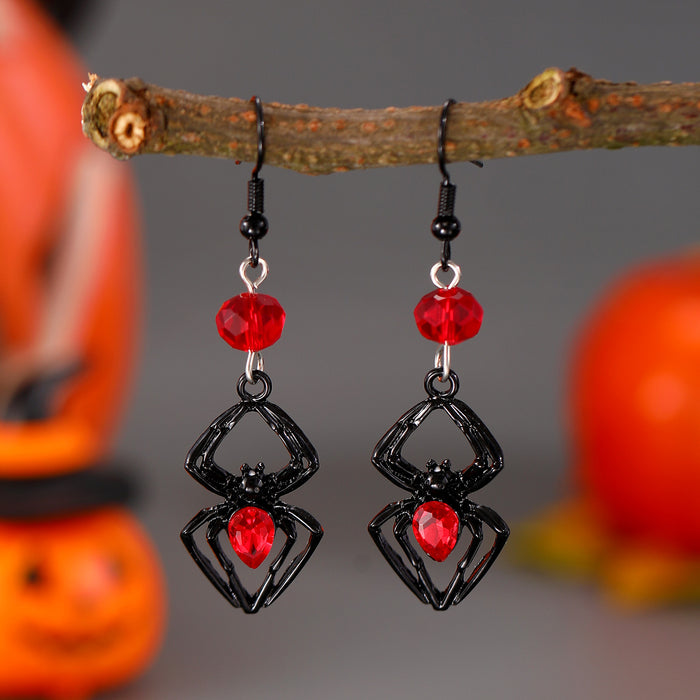 Wholesale Vintage Earrings Female Spider Bat Spider Skull Earrings Halloween Earrings