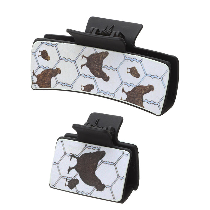 Wholesale Western Style Hairpin Combination suit Animal Pattern Leather Shark Clip Women' s Grab Clip Combination