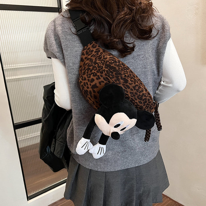 Wholesale Leopard Print Chest Bag Women's Crossbody Bag  Waist Bag