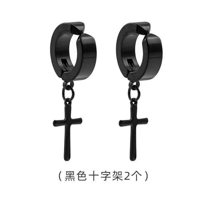 Wholesale No ear holes, titanium steel ear clips that do not fade, male ear bone clips, female versatile, high-end, simple, trendy ear hole earrings