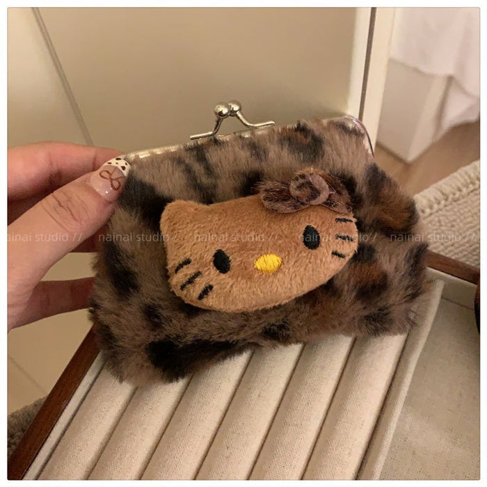 Wholesale Print Coin Purse Plush Storage Bag