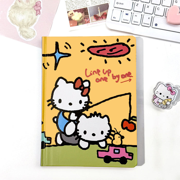 Wholesale 5pcs split mirror cat series color page hard cover cartoon  notebook hand account diary