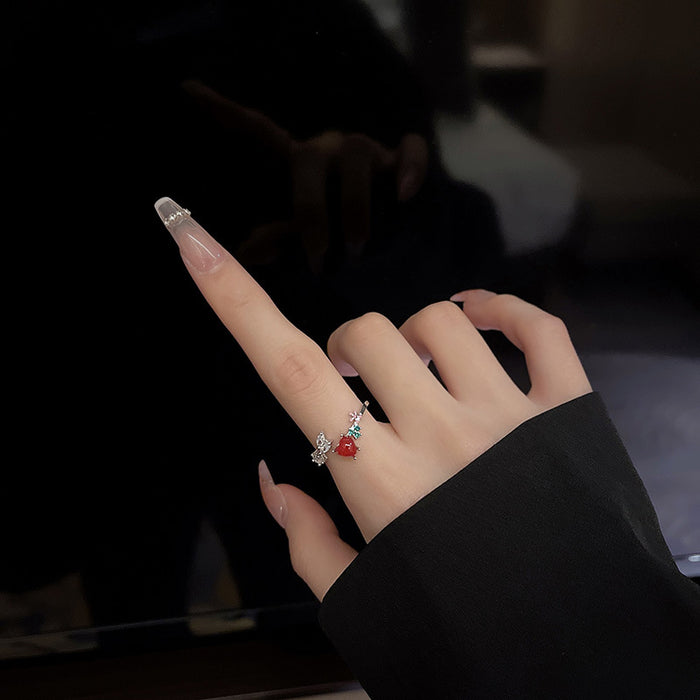 Wholesale Micro-inlaid Crystal Zircon Pearl Ring