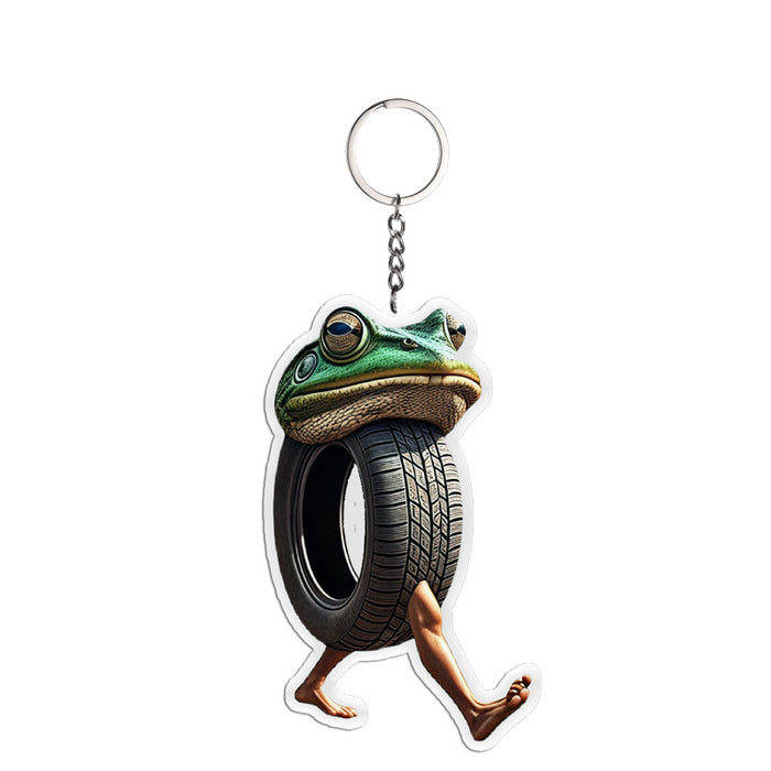 Wholesale Acrylic keychain Shanhaijing abstract backpack ornament