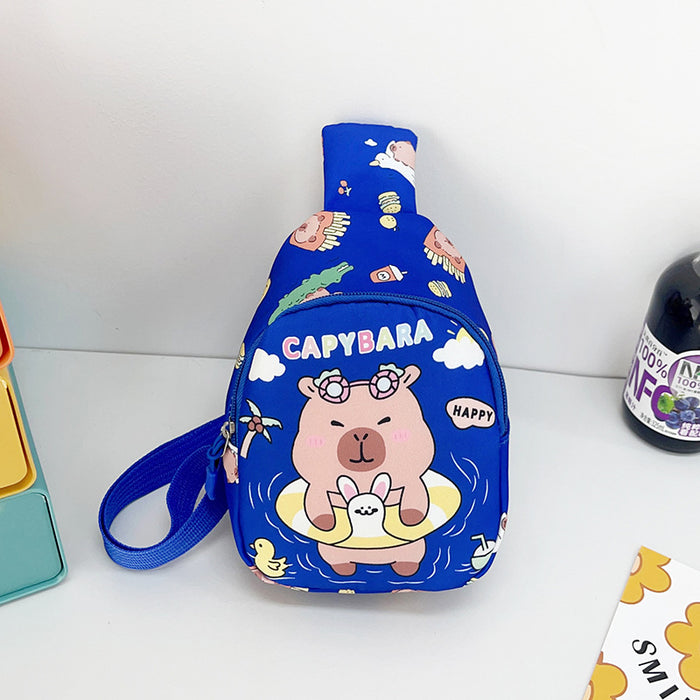 Wholesale New children' s bag cartoon pattern one-shoulder crossbody chest bag baby out for fun