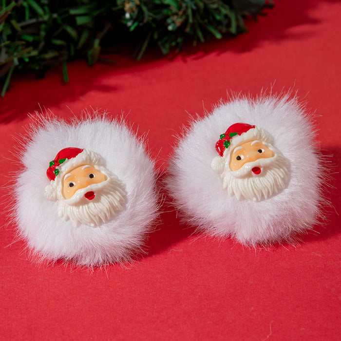 Wholesale Sweet Christmas Bow Tie Pom Pom Earrings Jewelry Accessory Party Wear