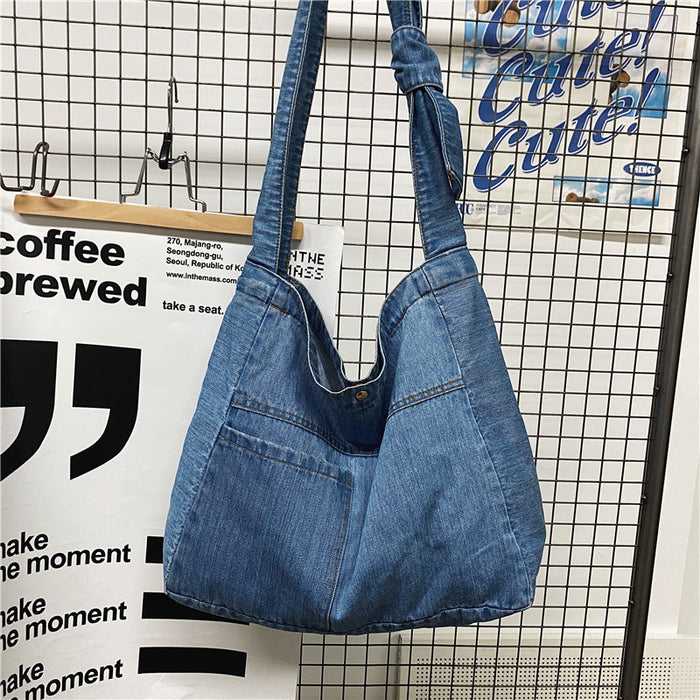 Wholesale Denim Shoulder Large Capacity Tote Bag JDC-SD-GangL002