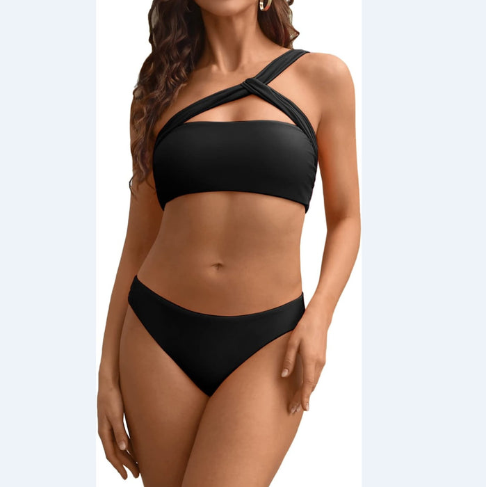 Wholesale Bikini swimsuit swimsuit camisole leopard print high waisted bikini