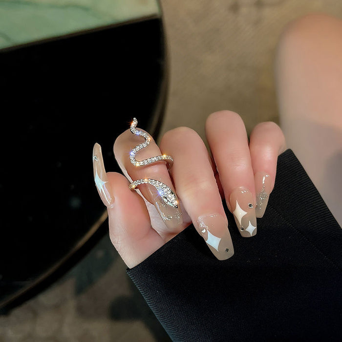 Wholesale Alloy ring, fashionable, luxurious, niche, high-end, open index finger ring