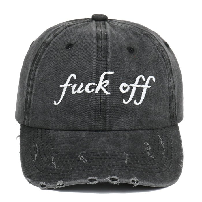 Wholesale Cotton Retro Fuck Off Baseball Cap JDC-FH-ChenSheng005