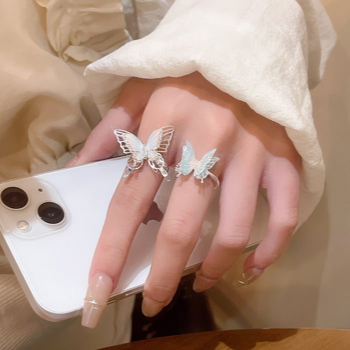 Wholesale Butterfly ring,  open index finger ring