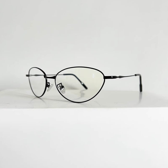 Wholesale Retro Future Technology Metallic Cat Eye Sunglasses Anti UV Sunglasses Fashion Texture