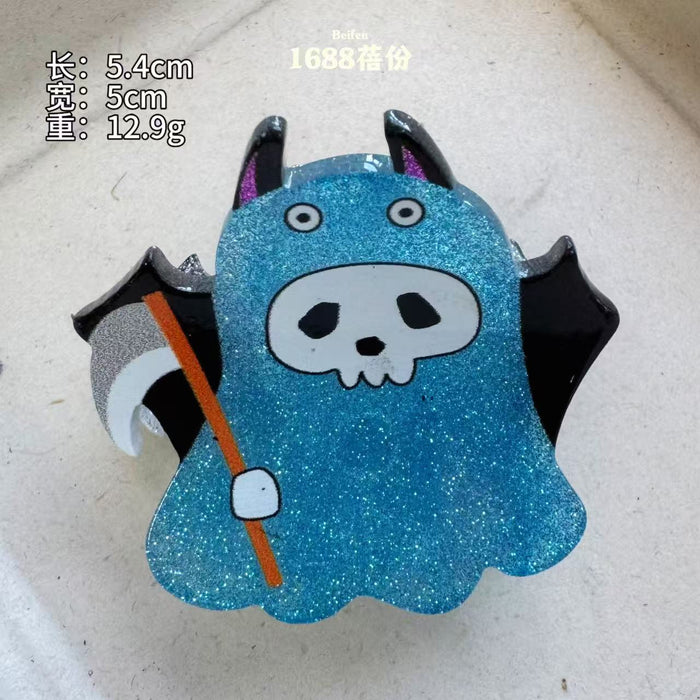 Wholesale  Cartoon Hair Claw Clips Pumpkin Skull Ghost Design Party Hair Accessory
