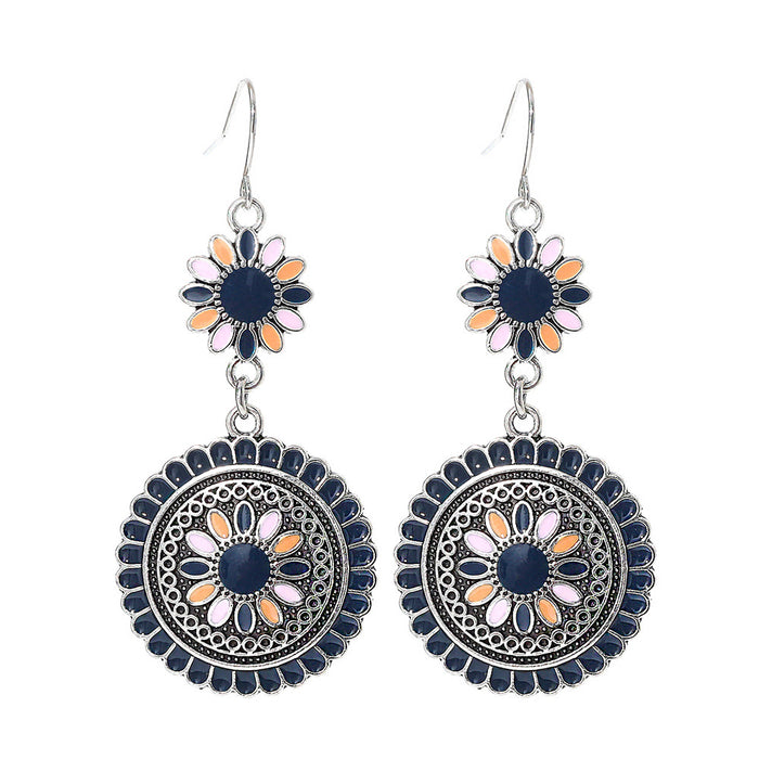 Wholesale Bohemian Mixed Blue Earrings Zinc Alloy Electroplated Party Jewelry Accessory MOQ≥2