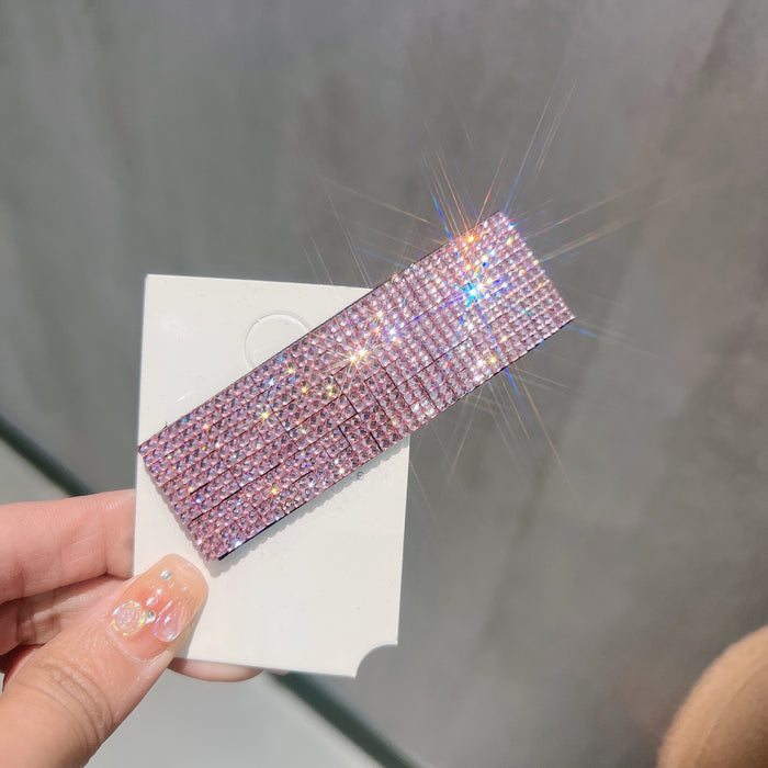 Wholesale rhinestone hairpin with diamond side clip bangs accessories headdress