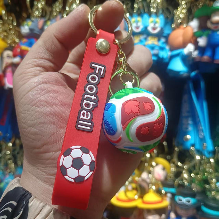 Wholesale Football-Themed Cartoon Car Keychain