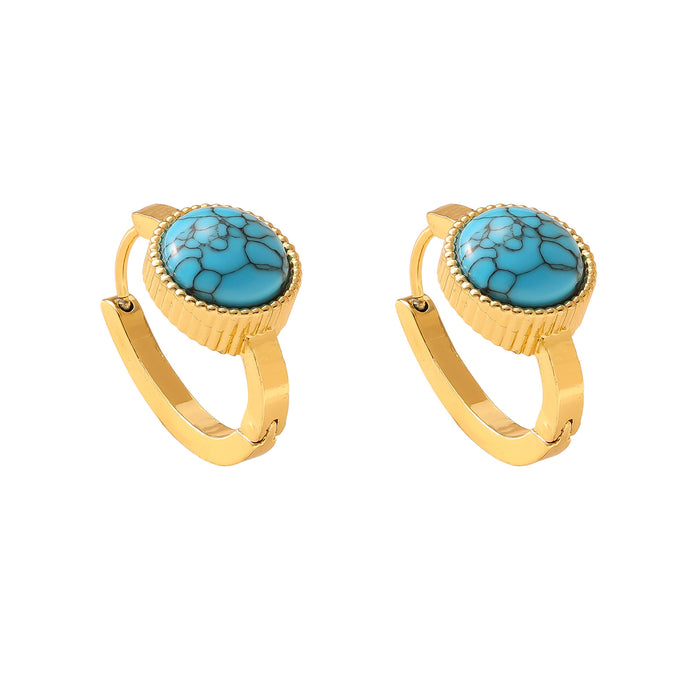 Wholesale Earrings with round buckles and earrings, versatile and fashionable, exuding a sense of luxury and sophistication