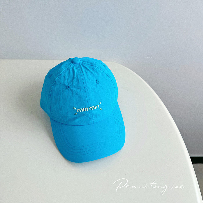 Wholesale Lightweight and breathable letter children's baseball cap, quick drying waterproof duckbill cap, girls' sun protection hat