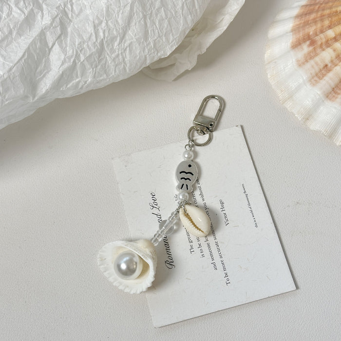 Wholesale shell conch mobile phone chain headset chain ins wind bag camera clapper pendant key