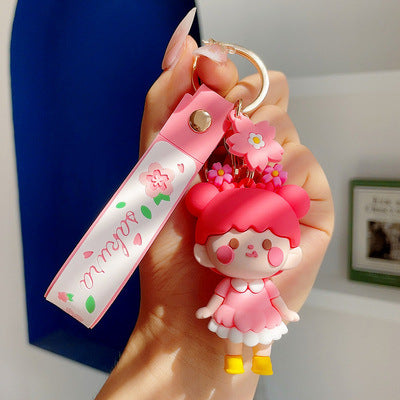 Wholesale Cherry Blossom Girl Keychain