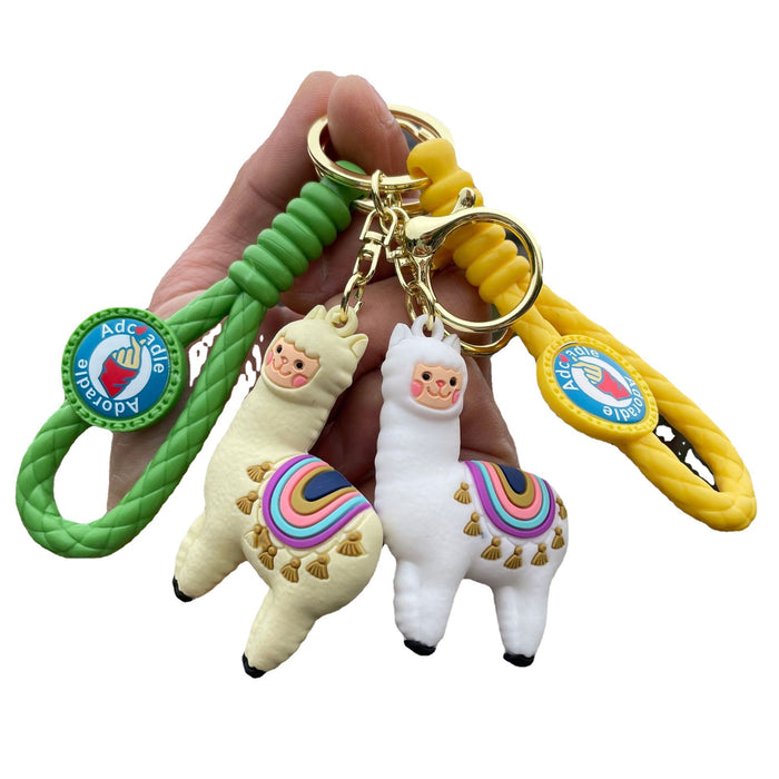 Wholesale Three dimensional soft rubber keychain metal buckle pendant backpack hanging decoration car keychain ring small gift