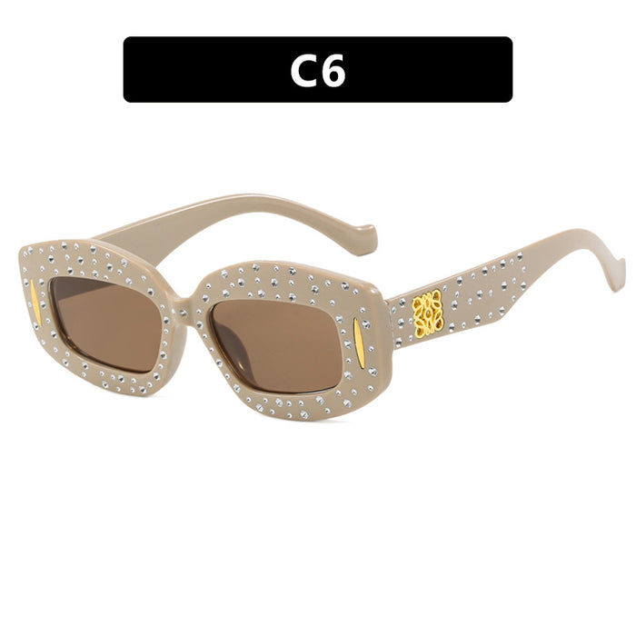 Wholesale Diamond Irregular Anti-UV PC Sunglasses JDC-SG-PLS114