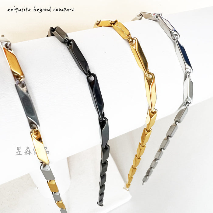 Wholesale Stainless Steel Necklace Diamond Stick Chain