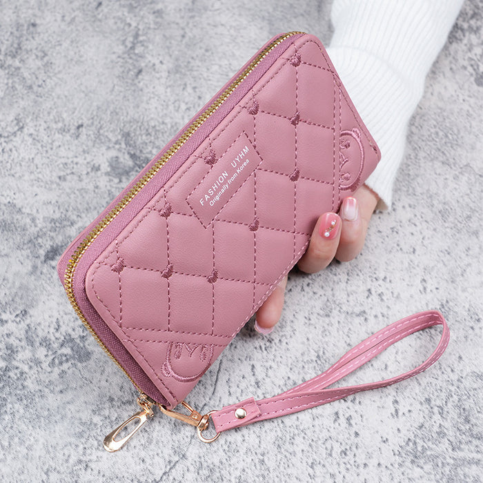 Wholesale Light Pink PU Leather Handbag Wallet with Letter Design - Chic Daily Use Boutique