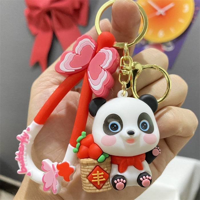 Wholesale PVC Cartoon Doll Panda Keychain JDC-KC-WuYi225